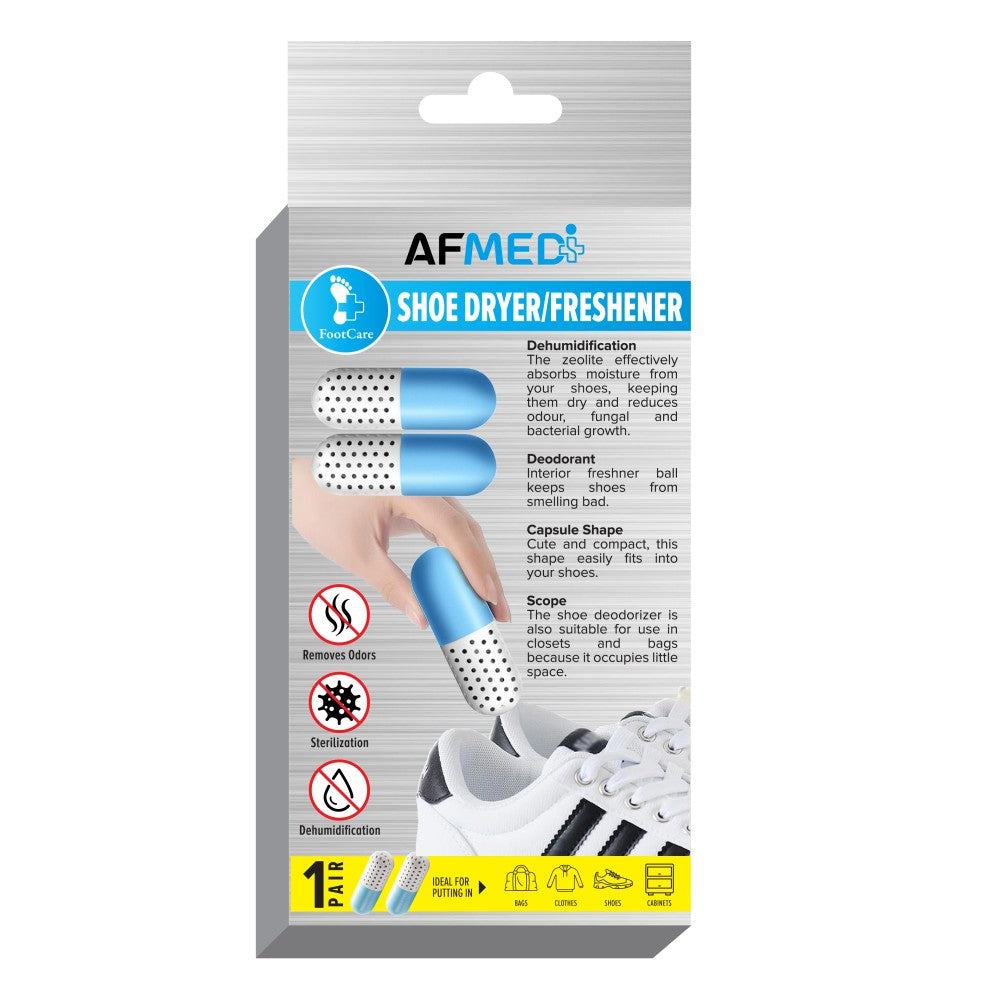 AF MEDI FOOTCARE SHOE DRYER/FRESHENER ANTIBACTERIAL & DEODORIZER - SET OF 2