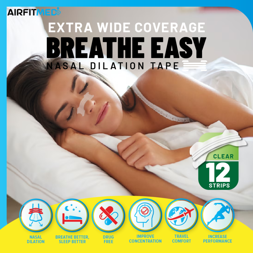 AF Medi Nasal Dilation Tape Extra Wide Coverage - 12 Clear Strips
